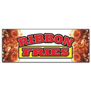  RIBBON FRIES BANNER SIGN hot chips french sign signs 