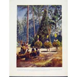 Duk Duk Society Bismarch Archipelago Color Print C1931  