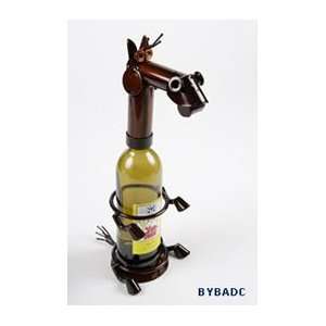  Horse Wine Caddy with Copper Finish by Yardbirds Kitchen 