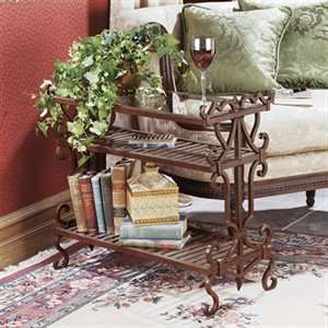   Top Bago Luma Small Scrolled Iron Shelf Table Furniture & Decor