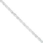 5mm Sterling Silver Diamond Cut Rope Bracelet 8 2216