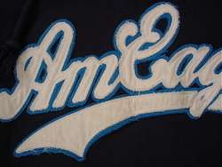   EAGLE Authentic Varsity Hoodie Sweatshirt (Mens Large) Blue  