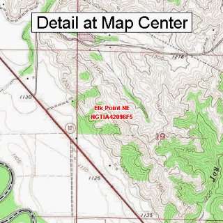 USGS Topographic Quadrangle Map   Elk Point NE, Iowa (Folded 