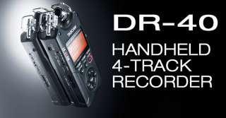 Tascam DR 40 Handheld PCM Portable Digital Recorder Free SD Card XLR 