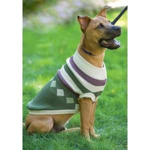  Dannis Diamond Acrylic Green Dog Sweater   DANNIS 