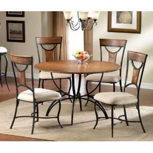  5pc Dining Table and Chairs Set with Maple Accents in Black 