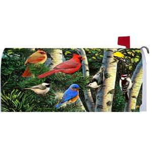  Mailbox Art Birch Tree Songbirds By Custom Decor 18x21 