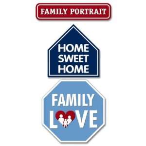  Sticko Phrase Cafe Metal Sign Stickers Family