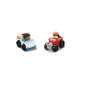 Little People Wheelies 2 Pack   Ambulance/Hot Rod  Toys & Games 