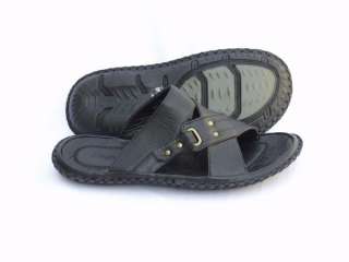   Sandals PU Leather Dark Brown Black Outdoor Casual Style Shoes  