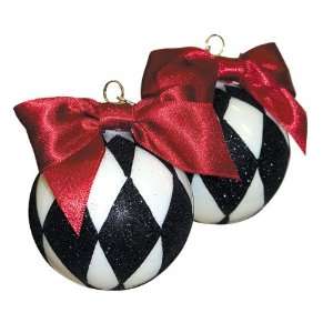  Courtly Harlequin Small Ball Ornament Set by MacKenzie 