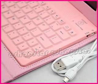   Bluetooth Keyboard With Leather Case Stand Cover for Apple iPad 2