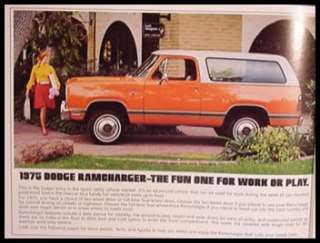 1975 Dodge Ramcharger Truck Brochure  