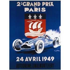  Grand Prix De Paris 24 Avril 1949 by George Ham 28x36 