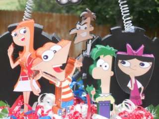 Phineas and Ferb Cake Topper Birthday Party Centerpiece Cupcake 