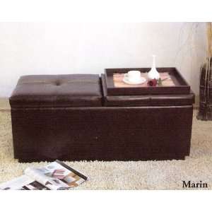  Espresso Finish Ottoman Bedroom Bench with Storage and 