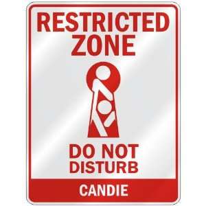   RESTRICTED ZONE DO NOT DISTURB CANDIE  PARKING SIGN 