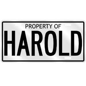  PROPERTY OF HAROLD LICENSE PLATE SING NAME