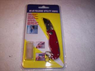   Box cutter utility knife tool Foldable lock back RED new 