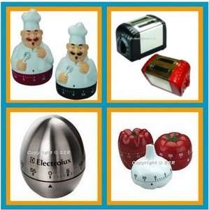   Minute 1 Hour Cooking Kitchen Egg Timer Metal & Vegetable Style  