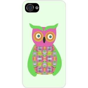  Green Owl Patchwork White Hard Case Cover for Apple iPhone® 4 