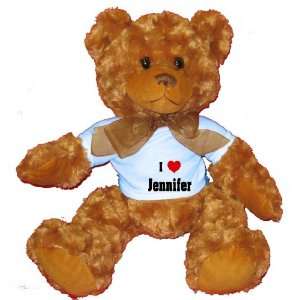  I Love/Heart Jennifer Plush Teddy Bear with BLUE T Shirt 