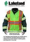   ANSI 207 2006 Hi Vis FIRE POLICE Public Safety Vest, 5 Point Breakaway