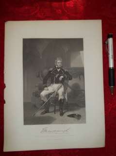 1862 Engraving,War 1812 Navy Captain Thomas Macdonough  