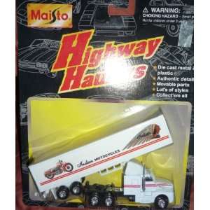    Maisto Highway Trailers Indian Motorcycles Truck Toys & Games