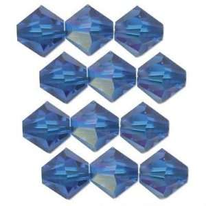12 Blue Capri AB Swarovski Crystal Bicone Beads 4mm New  