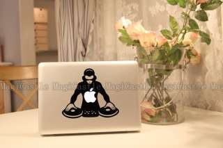 DJ Apple Laptop Macbook pro air sticker skin art decal  