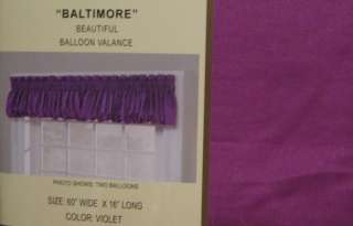 Baltimore Violet Purple Balloon Valance 026865624625  