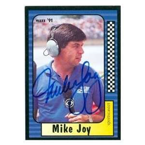  Mike Joy autographed Trading Card (Auto Racing) Maxx 1991 