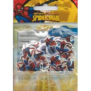  Spiderman Sparkle Diecut Scrapbook Stickers   Package of 
