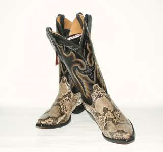 280 Mens Resistol Ranch Western Boots M3038 Natural Belly Cut Python 