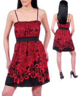 Rockabilly 50s Pinup Retro Red Black Smock Dress M 7~9  