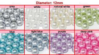 20x 12mm Plastic imitation Pearl Round Beads  