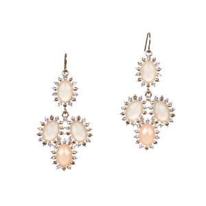  Nickel Free Gold and Peach Danielle Earrings Jewelry