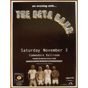 Beta Band Original Vancouver Concert Poster 2001 