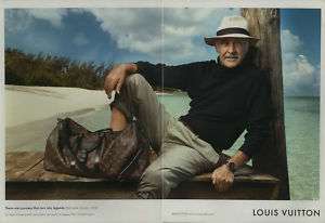 Sean Connery Ad for Louis Vuitton, clipping  