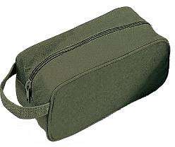   Heavyweight Cotton Canvas Olive Drab Travel Shave Kit Accessory Bag