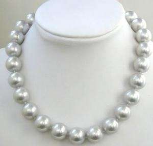 24 long12mm South Sea Gray Shell Pearl Necklace AAA  