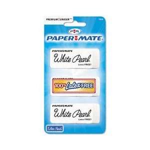   Eraser, Latex Free, 3 Count, Smudge Resistant, White