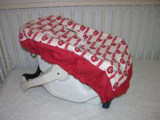   Infant Car Seat Carrier Cover made/w Kansas City Chiefs Fabric *New
