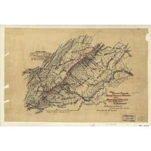 1880 map Shenandoah Valley Railroad