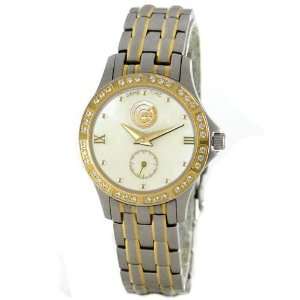 Chicago Cubs Silver/Gold Womens Legend Diamond Wrist Watch 