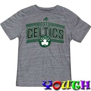  Boston Celtics Youth Stripe Arch Logo T Shirt (Grey 