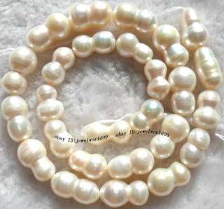 13 15mm White Freshwater Pearl Freeform Beads 15  