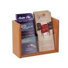 Buddy Products Oak and Acrylic 1 Pocket Literature and Brochure Holder 