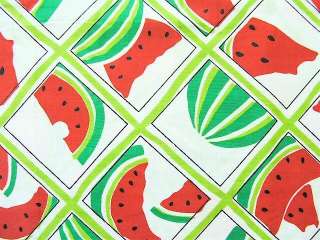 RED GREEN SUMMER WATERMELON PICNIC QUILT CRAFT FABRIC  